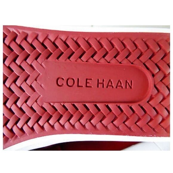 Cole Haan Women's 7.5 Nantucket Slip On Boat Shoes Red Patent Leather Nautical - Picture 9 of 9